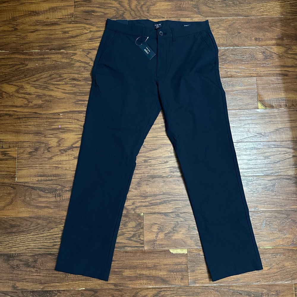 J.Crew Factory Flex Tech Chino Pants Mens 30x30 Navy Straight Fit NWT CG391